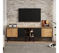 DUlVBPE 160 x 36,5 x 45 cm, mobile TV per il soggiorno con 4 scomparti, lowboard con 7 gambe di supporto, armadio da soggiorno dal design moderno e minimalista, adatto per televisori da 65 pollici