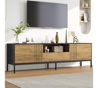 DUlVBPE 170 x 35 x 50 cm, mobile TV basso, console TV con 2 armadi e 1 cassetto, tavolino per TV, supporto per TV, mobile per soggiorno, adatto per televisori fino a 70 pollici