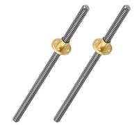Dulynva 2 Pezzi 300 mm T8 Vite Madre Acciaio Inox Asta filettata con dado in Ottone T8 Asta filettatas Vite Trapezoidale 8 mm vite Piombo Screw Set Tr8x8 Barra Lineare per 3D Stampante Z-axis