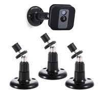 Dulynva 3 Pezzi Supporto Telecamera 360° Staffa Telecamera Adesivi + 3 Blink Adattatore, Staffa per Telecamera per Esterna Arlo, Eufy, Google Nest Cam, Stick up Cam (Nero)