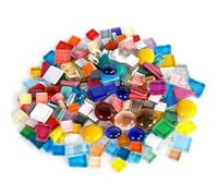 Dulynva Mosaico di Cristallo di Colore Misto Tessere Mosaico Vetro Piccole Piastrelle mosaicos in Vetri Irregolari Pietre per mosaicos Creativ per la casa, vasi, tazze, cornici (Colori Misti)