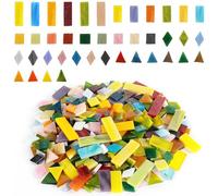 Dulynva Tessere Mosaico Vetro Colorato Kit Mosaico Piastrelle in Vetri di Colore Misto Irregolari Pietre di mosaico Creativ per la Artigianato casa vasi tazze cornici (Colori Misti) Azulejo de