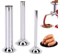 DumanAsen #10 - 12 Tubo di riempimento per ripieno di Salsicce, Attacco per Imbuto in Acciaio Inossidabile per ripieno di Salsiccia Manuale, tritacarne - Φ12mm/Φ19mm/Φ32mm (set di 3)
