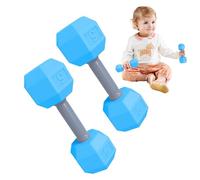 Dumbbell Rattle | 2pcs Dumbbell Training Exercise Toy for Workout | Lightweight Play Gym Teether, Engaging Sensory Rattle Teething Toy for New Parents, Lightweight Dumbbell Rattle