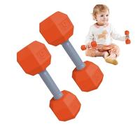 Dumbbell Toy Set - ABS 12x4.5cm 2pcs | Sensory Training Rattle Dumbbell, Teething Gym Play Toy, Grip Exercise Rattle, Infant Hand Strength Toys | Infant Growth