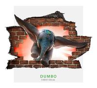 Dumbo Adesivo parete muro effetto 3D buco MATTONI wall sticker adesivo per muro
