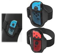 Dumhuts Cinturini per Gambe Compatibili con Nintendo Switch - 2 Pcs Cinturini Regolabili in Silicone e Fibra di Vetro per Switch OLED - Nero, Ideali per Sport, Ring Fit Adventure, e Giochi Switch