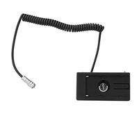 Dummy Battery NP F Alimentatore per BMD BMPCC 4K Camera con Guscio di Plastica e Parti Metalliche Connettore a Aviazione Uscita 12V Cavo a Molla 40-90 cm Indicatore di Batteria Bas