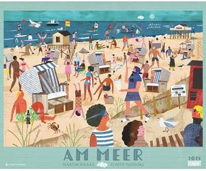 DUMONT Martin Haake: Calendario da parete 2025, 52 x 42,5 cm, calendario con elementi nascosti informativi, mappe e storie emozionanti, illustrazioni di Martin Haake e testi di Judith Homoki