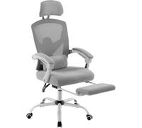DUMOS MCQ - Sedia da scrivania per computer da ufficio, sedie da gioco per adulti, con schienale alto, girevole e reclinabile, con ruote, comodo supporto lombare, braccioli comodi, per casa, ufficio,