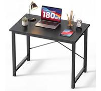 DUMOS Scrivania per computer piccola da 88 cm per casa e ufficio, scrivanie da gioco per camera da letto, tavolo da lavoro moderno per studio, stazione di lavoro in stile semplice con struttura di