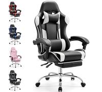 DUMOS Sedia da Gioco, Nero + Bianco, Standard