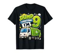 Dump Everything Im 9 Years Old Garbage Truck 9th Birthday Maglietta