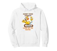 Dump Your Doubts, Load up on Faith! Kids Construction Animal Felpa con Cappuccio