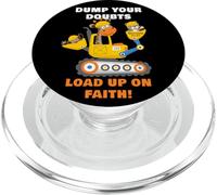 Dump Your Doubts, Load up on Faith! Kids Construction Animal PopSockets PopGrip per MagSafe