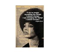 DUMPER Muziekposter su tela di Angela Davis Muurkunst, decorazione per camera da letto, ufficio, stanza, regalo, 50 x 75 cm