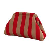 Dumpling Clutch Borshes for Women - Design a maglia Frizione di gnocchi con chiusura del blocco dei baci | Borse per le borse da donna delle donne | Gruggine all'uncinetto per la spiaggia, la cena, i