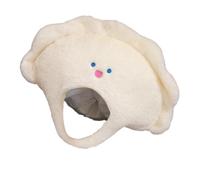 Dumpling Headgear, Cute Plush Hat for Cosplay and Party, Funny Themed Headwear for Halloween Birthday Carnival Easter Ringraziamento Children's Day Festival Celebration, 35 x 32 cm