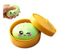 Dumpling Squeezable - Colorful Dumplings Stress Balls Fidget Sensory Toy, Steamed Buns Shape Desktop Ornaments with Slow-Rising Memory Foam, Realistic Food Texture, Sensory Toy for Teens and Adults