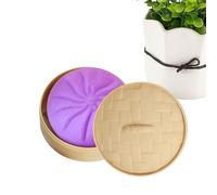 Dumpling Squeeze Toy - Soft Flour Coated Sensory Fidget, Slow Rising Stretchy Stress Relief Toy, Non-Sticky Malleable Dough Ball, Desktop Calm Down Tool, Cute Food-Shaped Gift for Kids & Adults