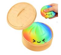 Dumpling Sqúíshíes | Travel-Friendly Design | 8.5x8.5x6cm | Glitter Dumpling Mystéry Bóx | Colorful Dumplings Stress Balls Fidget Sensory | Bring Fun | For Party Favors Easter