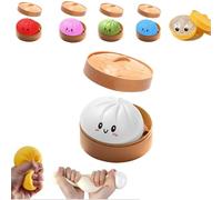 Dumpling Squishy Ball - Pallina Antistress Giocattolo Sensoriale per Bambini e Adulti - Knautschball Glitterato a Forma di Raviolo - Regalo Originale di Compleanno - Ideale per Feste e Bustine Regalo