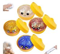 Dumpling Squishy Mistery Box, Mini Glitter Dumpling Squishy Mystery With Steamer Box,Stress & Anxiety Relief Toys For Kids & Adults Non-Edible (B-4PCS)