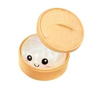 Dumpling Squisħy- 3.35 Inch Stress Relief Fidget | EVA Foam Dumpling Stress Toys- Cute Cartoon Dumрling Squeeze Toy With Steamer Soft Slow Rebound Stresś Relief Toy For Kids Adults Home Office Use
