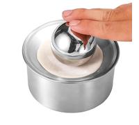 Dumpling Wrap Press, 10x5cm 125g Stainless Steel Dough Hand Press Machine, for Dumpling Pie Bun, Cookie Empanada Kitchen, Home Restaurant Use, Manual Pastry Maker Tool, Durable Silver Skin Mold