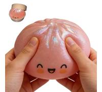 Dumplings Squishys Toy con viso, Squishys Dumplings Mystery con viso, Super Rainbow Mystery Dumpling XXL per viso, giocattolo schiacciabile a forma di panino al vapore - giocattolo per dita