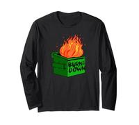 Dumpster Fire Burn it All Down Maglia a Manica