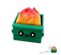 Dumpster Fire Clickie Fidget, Dumpster Fire Desk Accessories, Emotional Support, Dumpster Fire Keychain, Office Desk Decor, Keyboard Fidget, Keychain Fidget Toy (#1)