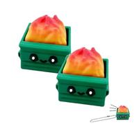 Dumpster Fire Clickie Fidget, Dumpster Fire Desk Accessories, Emotional Support, Dumpster Fire Keychain, Office Desk Decor, Keyboard Fidget, Keychain Fidget Toy (#2)