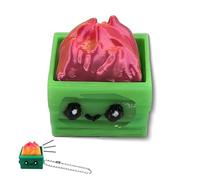 Dumpster Fire Clickie Fidget, Dumpster Fire Desk Accessories, Keyboard Fidget, Office Desk Accessories Decor, for Students, Office Workers, Gamers (RED)