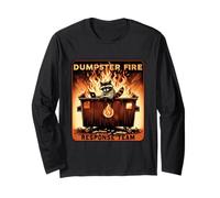 Dumpster Fire Response Team Funny Raccoon Trash Panda Maglia a Manica