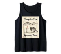 Dumpster Fire Response Team Japanese Raccoon Art Canotta