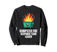 Dumpster Fire Response Team Leader Pompiere Felpa
