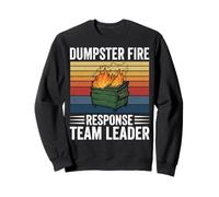 Dumpster Fire Response Team Leader Pompiere Felpa
