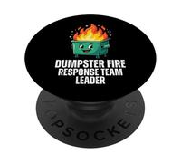 Dumpster Fire Response Team Leader Pompiere PopSockets PopGrip Adesivo