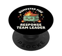 Dumpster Fire Response Team Leader Pompiere PopSockets PopGrip Adesivo