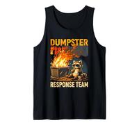 Dumpster Fire Response Team Trash Raccoon Bere Falò da campo Canotta