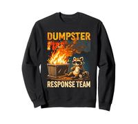 Dumpster Fire Response Team Trash Raccoon Bere Falò da campo Felpa