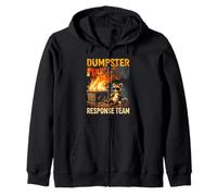 Dumpster Fire Response Team Trash Raccoon Bere Falò da campo Felpa con Cappuccio