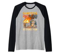Dumpster Fire Response Team Trash Raccoon Bere Falò da campo Maglia con Maniche Raglan