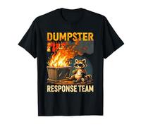 Dumpster Fire Response Team Trash Raccoon Bere Falò da campo Maglietta