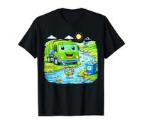Dumpy The Garbage Truck River Cleanup Kids Riciclaggio Design Maglietta