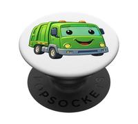 Dumpy The Garbage Truck Sorridente Personaggio Design per Bambini PopSockets PopGrip Adesivo