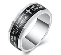 DUMRALBQE Anello Personalizzato Anello girevole personalizzato con anello trasversale minimalista per L'uso Quotidiano(12#)