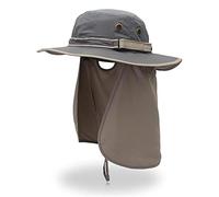DUMRALBQE Cappello da Pesca Cappello a Secchio con a Corda Impermeabile for la Caccia alla Pesca all'aperto Fisherman Caps Bone da Sole in Montagna in per Ombreggiatura Esterna(Dark Grey-Light Grey)