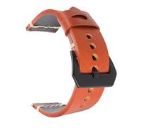 DUMRALBQE Cinturini per Orologi in Pelle Crazy Horse Leather Strap Switch Quick Release Vintage per Orologi Universali(Light brown,22mm)